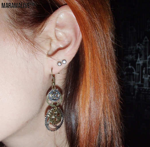 Bronze Steampunk Earrings