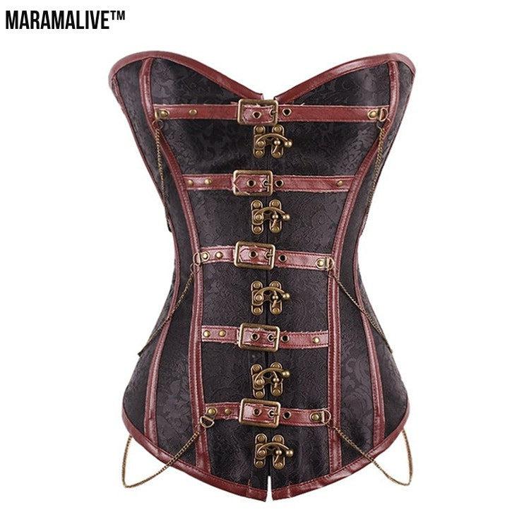 Brown Gothic Corset Court - Brown Corset Fashion