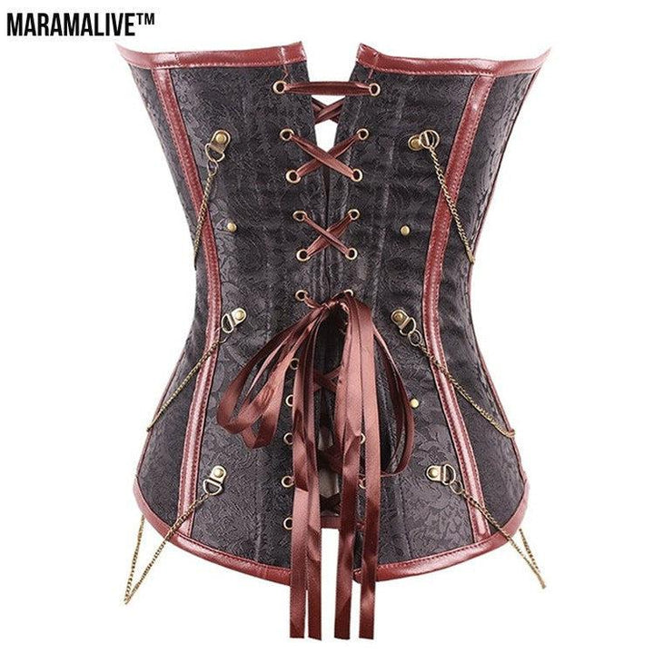 Brown Gothic Corset Court - Brown Corset Fashion