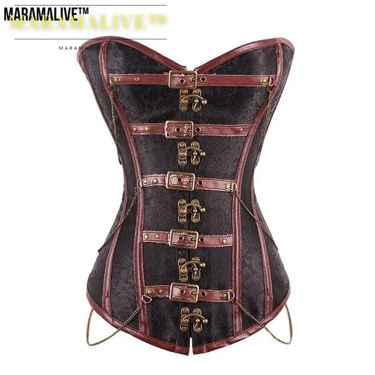 Brown Gothic Corset Court - Brown Corset Fashion