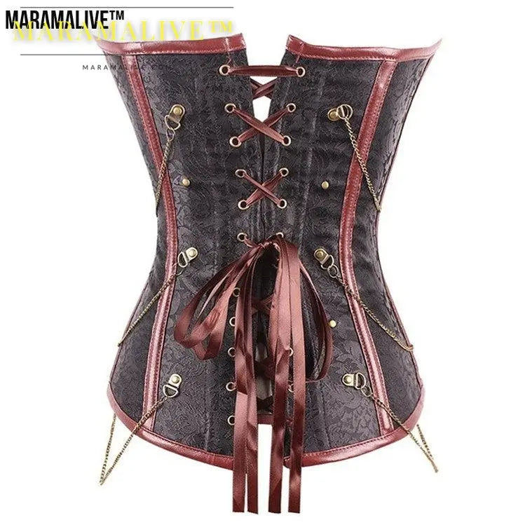 Brown Gothic Corset Court - Brown Corset Fashion