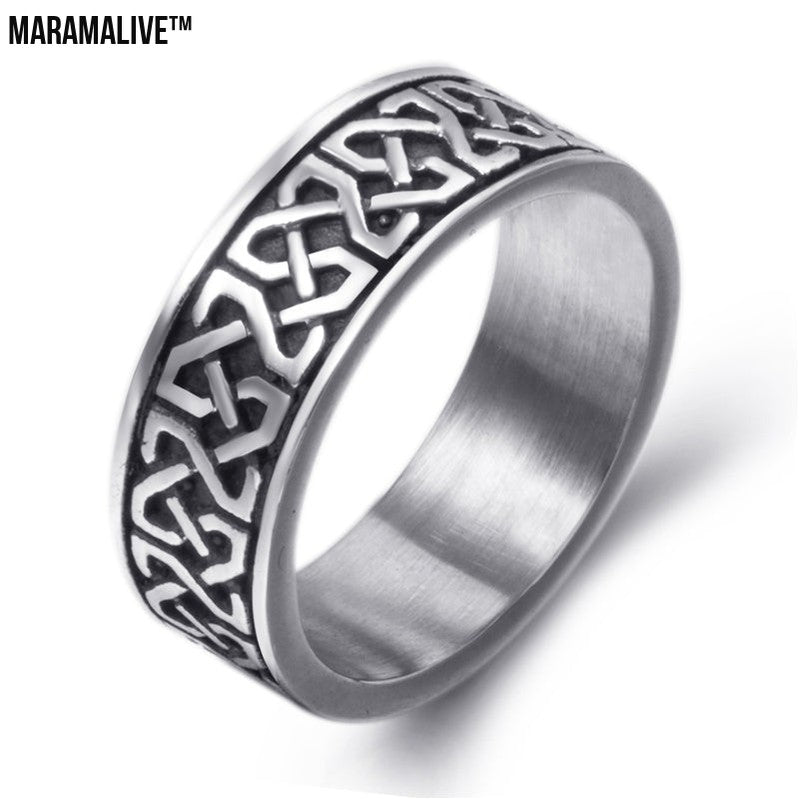 Celtic Silver Punk Ring