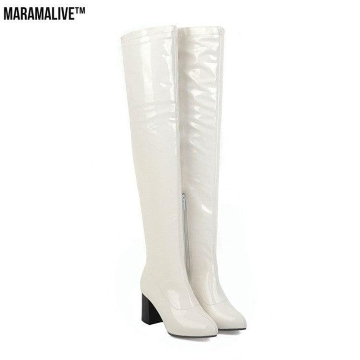 Comfortable And Casual, Thick High-Heeled Long Tube