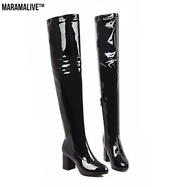 Comfortable And Casual, Thick High-Heeled Long Tube