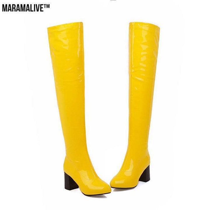 Comfortable And Casual, Thick High-Heeled Long Tube