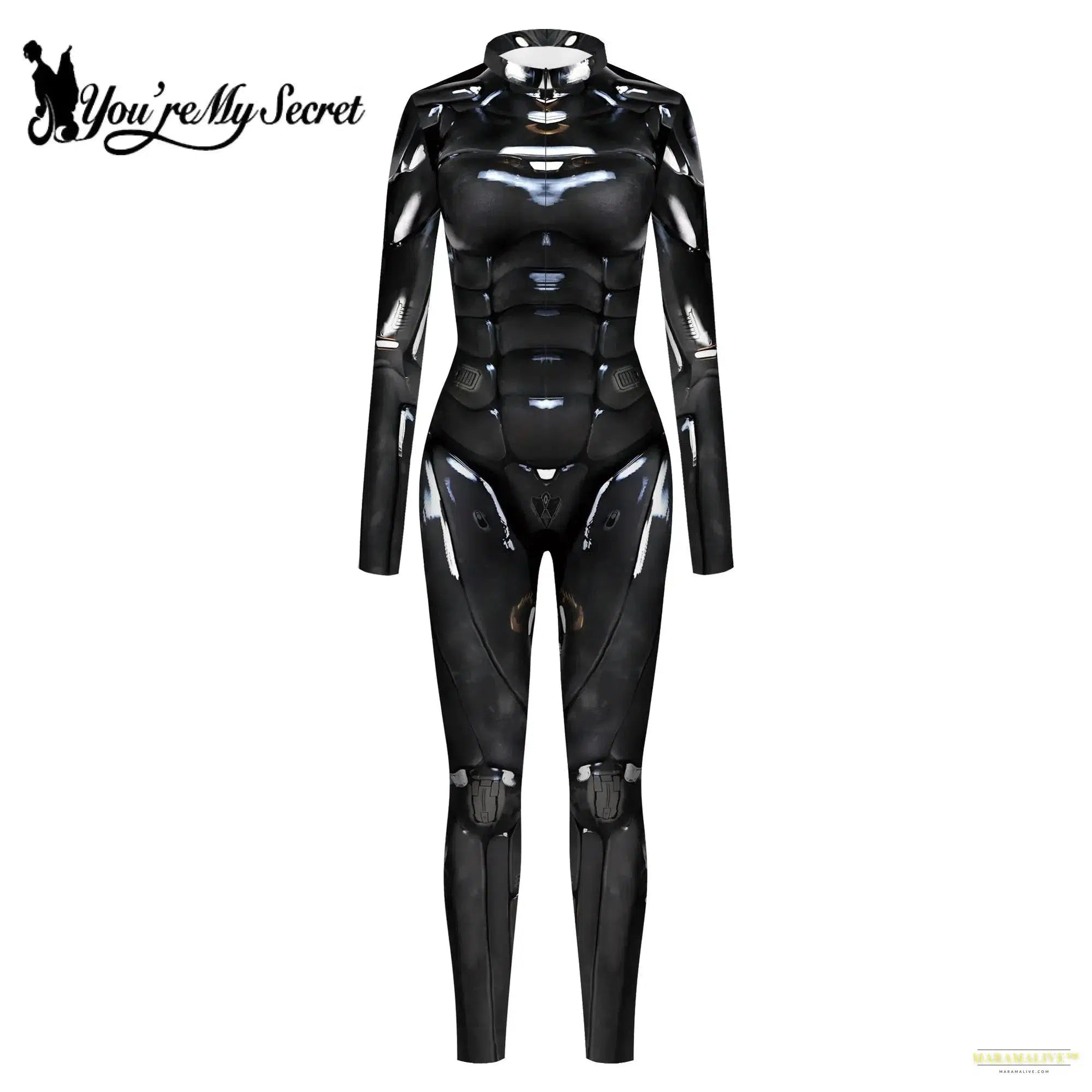 Cosplay Punk Robot Future Technology Women Jumpsuits Colorful Texture Print Bodysuit Costume Halloween Outfit