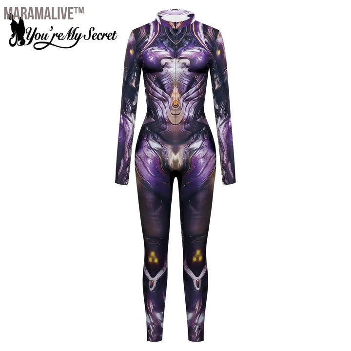 Cosplay Robot Jumpsuit Steampunk Armor 3D Printing Zentai Bodysuit Skinny Clothing Halloween Carnival Romper