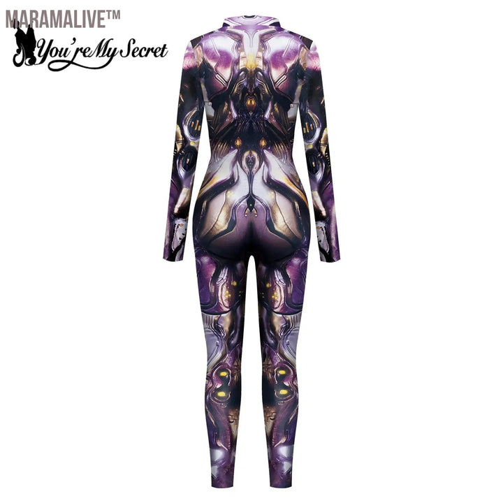 Cosplay Robot Jumpsuit Steampunk Armor 3D Printing Zentai Bodysuit Skinny Clothing Halloween Carnival Romper