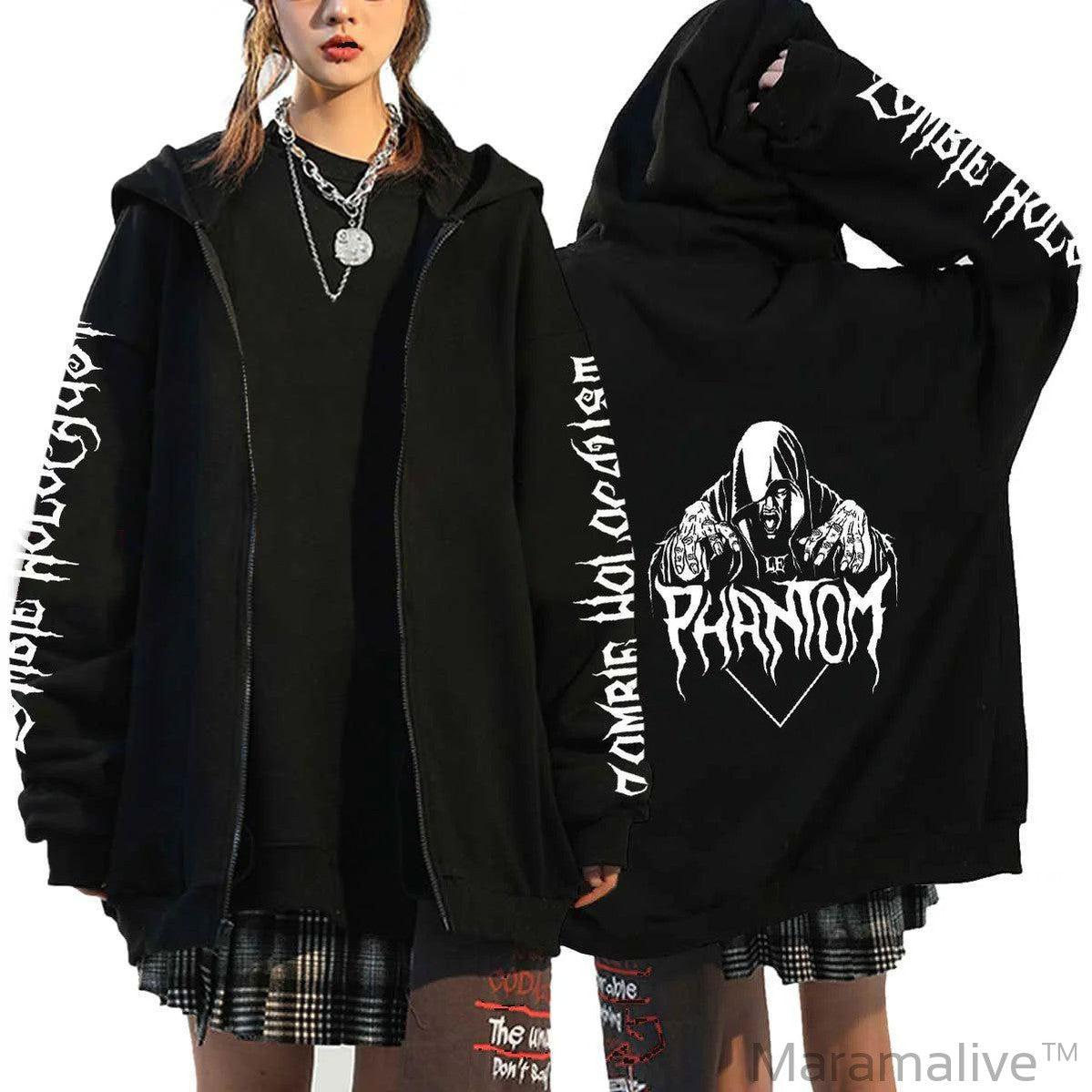 Couples' Gothic Skull Hoodie - Gothic Couples Hoodie