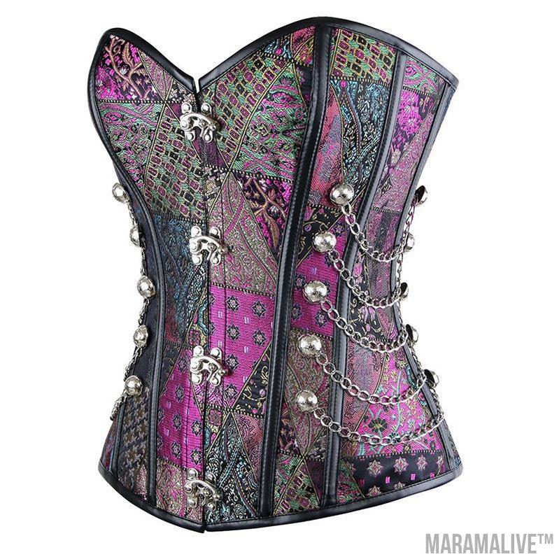 Court Corset Steel Rib Punk Corset