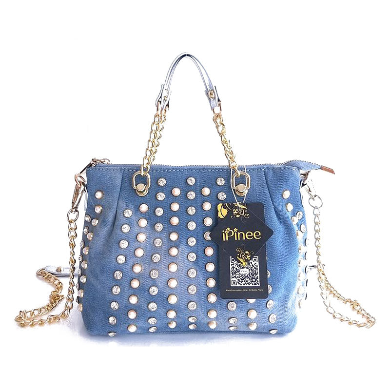 Cowgirl Diamond-studded One-shoulder Messenger Handbag