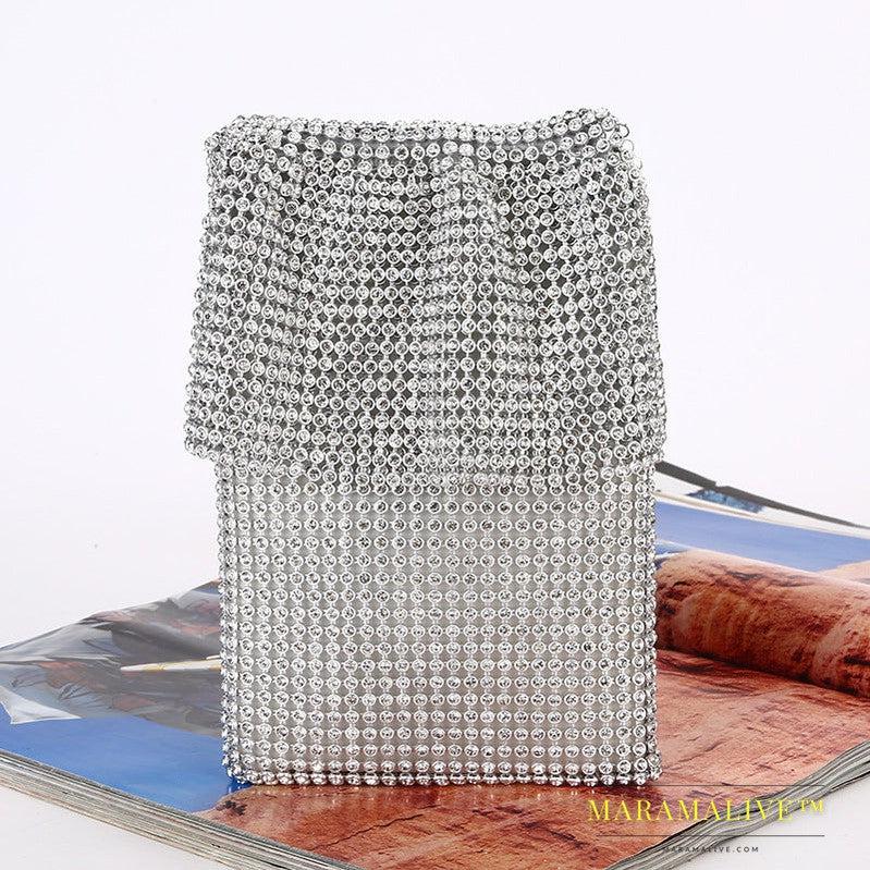 Creative Rhinestone Clutch Vertical Style Ladies