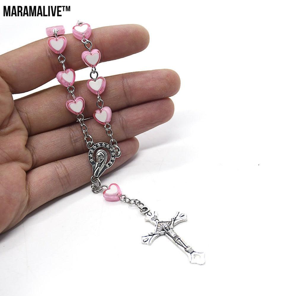 Cross Baptism Beads Rosary Bracelet Bracelet