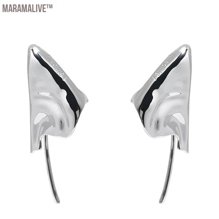 Cyberpunk Elf Ear Prop Mechanical Metal Ear Clip Popular Punk Unisex Earwear Masquerade Party Jewelry Accessories