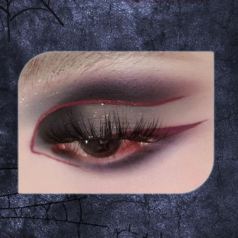 Dark Gothic Eye Shadow Palette - Pearlescent Matte with Fine Sparkles & Mysterious Strobes