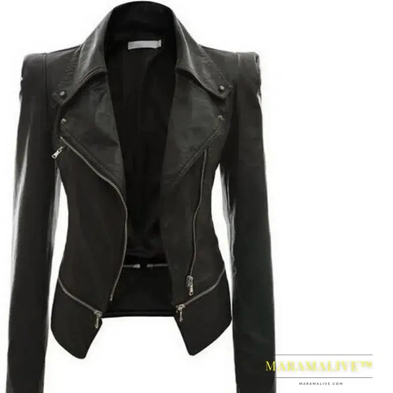 Dark Gothic Faux Leather Jacket for Bold Fashion Statements