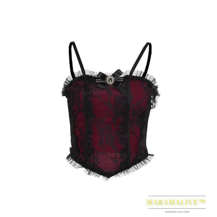 Dark gothic lace camisole | Dark romantic lace top