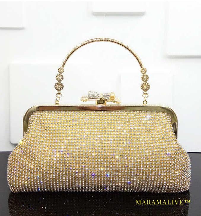 Diamond-studded Evening Bag Bridal Dress