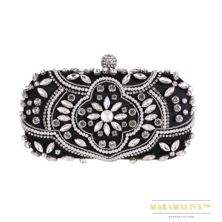 Diamond-studded ladies banquet evening bag