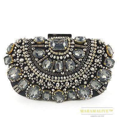 Diamond-studded ladies banquet evening bag