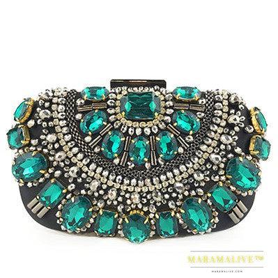 Diamond-studded ladies banquet evening bag