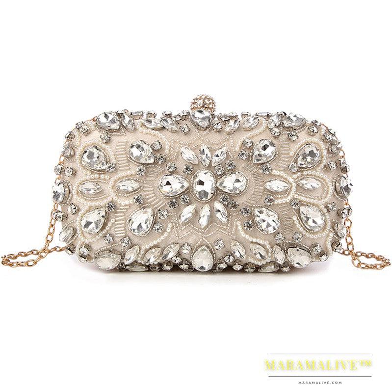 Diamond-studded ladies banquet evening bag