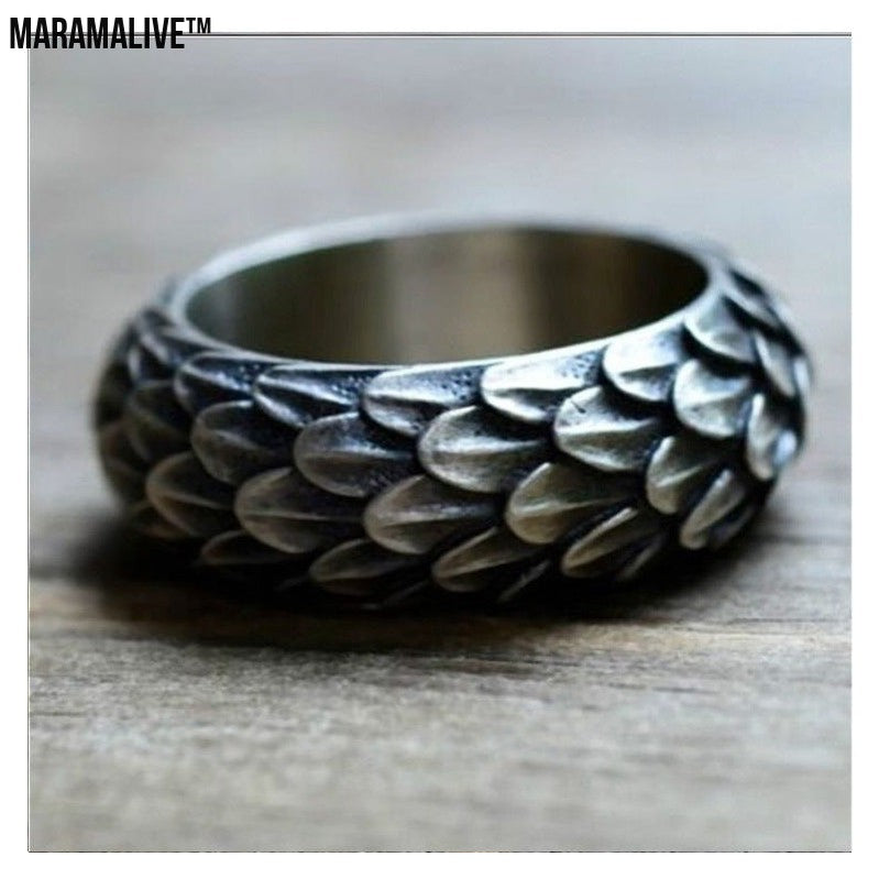 Discover the Alluring Beauty of the Retro Amazing Dragon Scale Ring