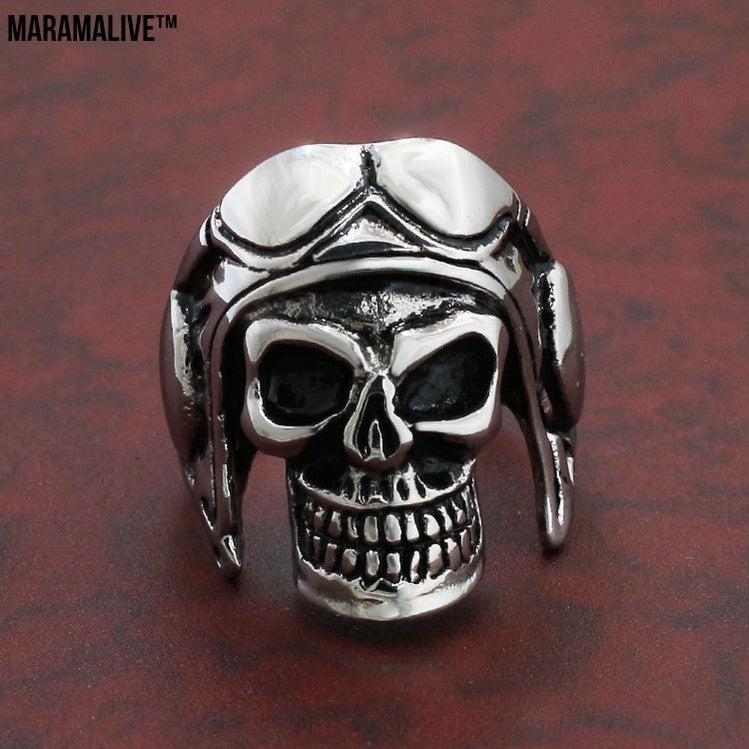 Domineering skull ring