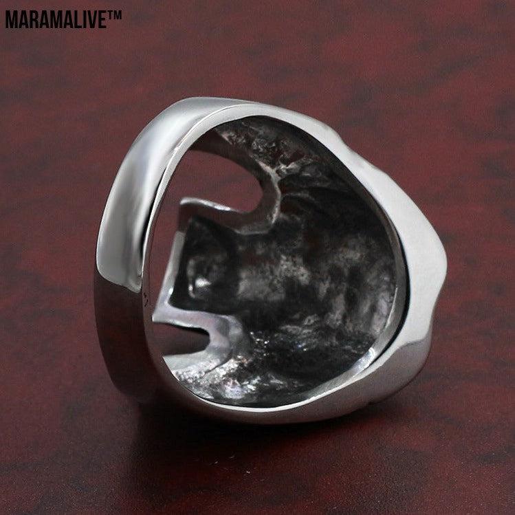 Domineering skull ring