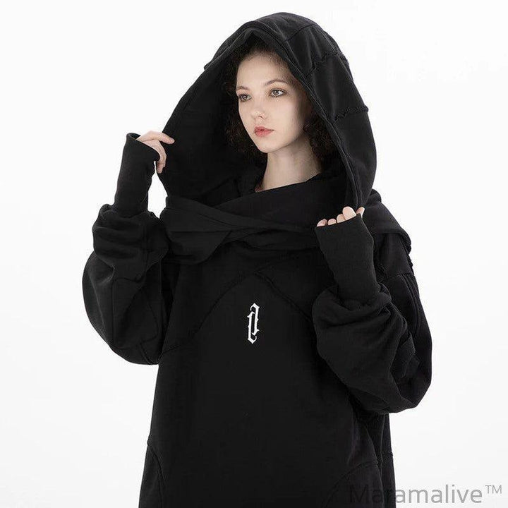 Double Neckline Hoodie Streetwear: Double Hoodie Sweatshirt