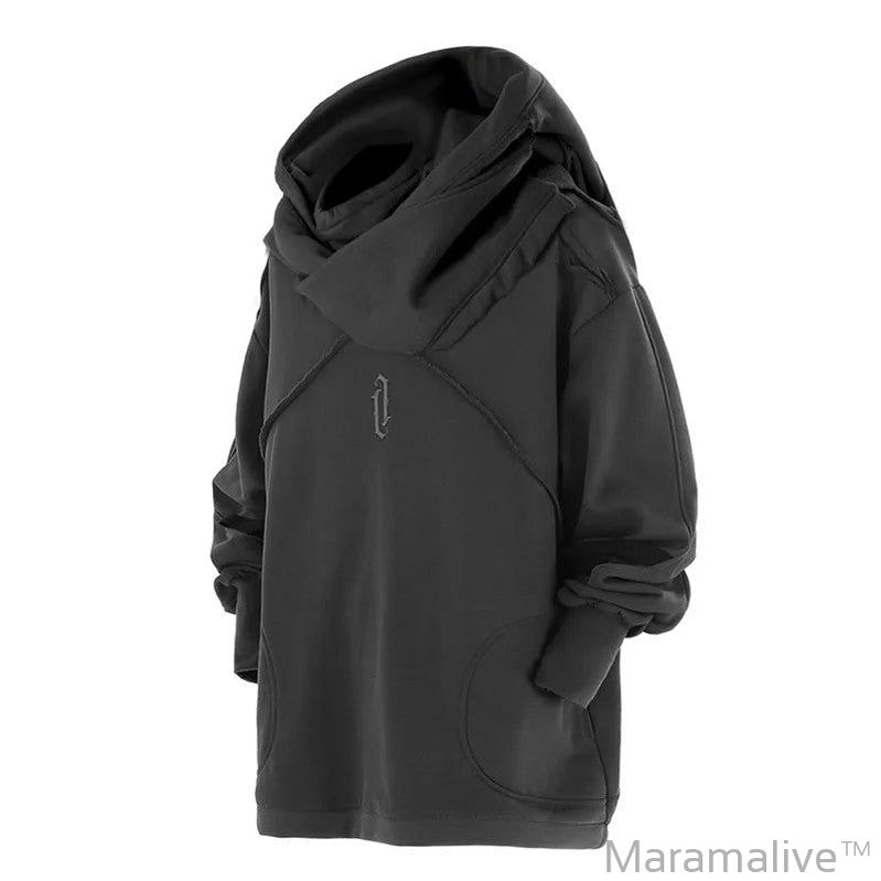 Double Neckline Hoodie Streetwear: Double Hoodie Sweatshirt