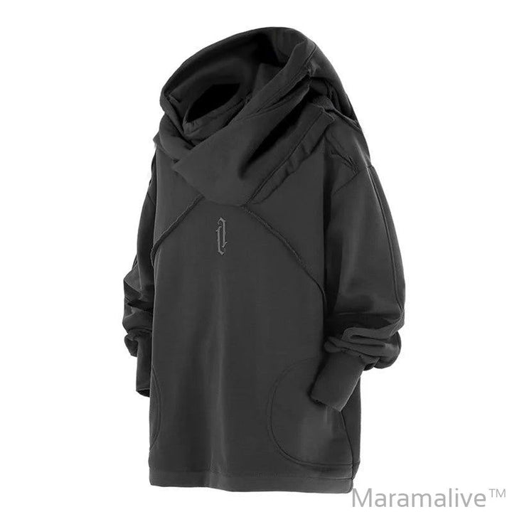 Double Neckline Hoodie Streetwear: Double Hoodie Sweatshirt