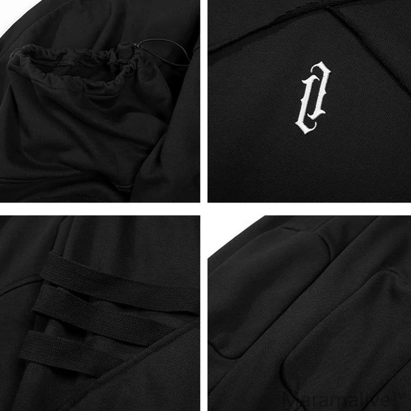 Double Neckline Hoodie Streetwear: Double Hoodie Sweatshirt