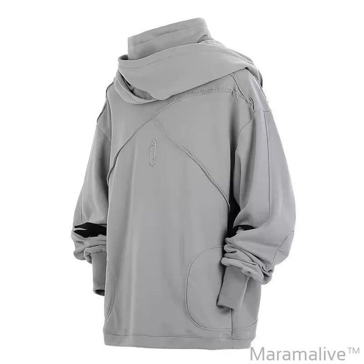 Double Neckline Hoodie Streetwear: Double Hoodie Sweatshirt