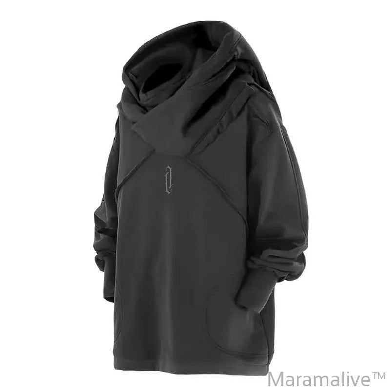 Double Neckline Hoodie Streetwear: Double Hoodie Sweatshirt