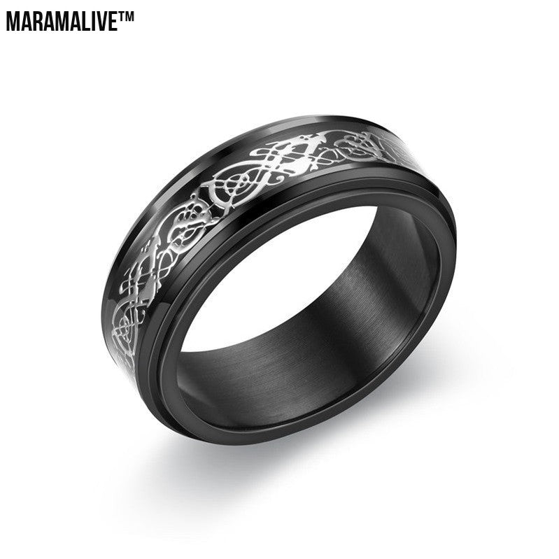 Double-layer Rotating Stainless Steel Ring