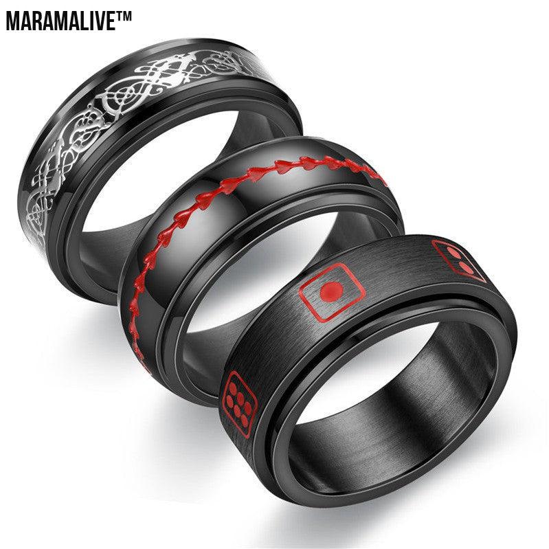 Double-layer Rotating Stainless Steel Ring