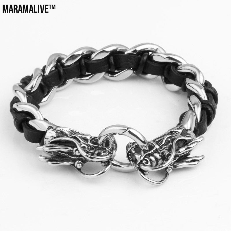 Dragon Head Bracelet | Titanium Steel Punk Jewelry