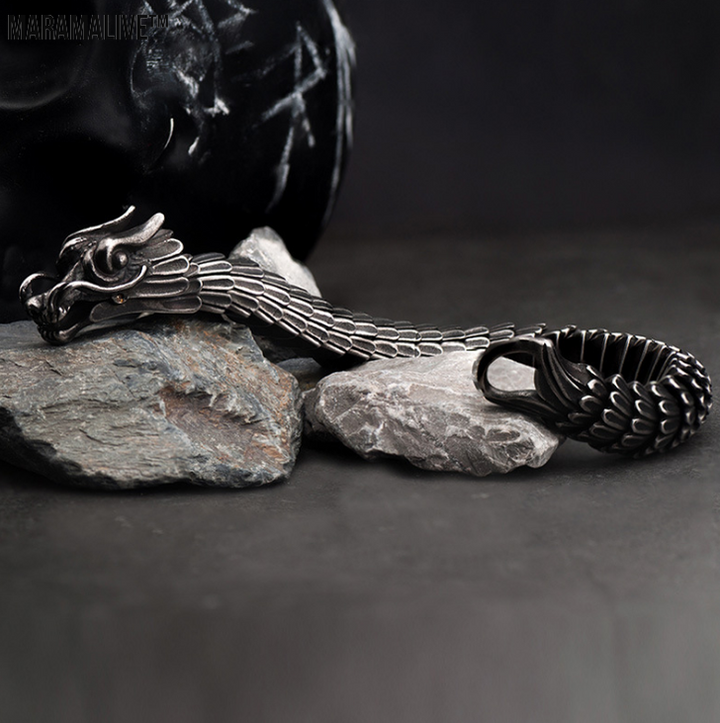 Dragon Head Bracelet with Mouth Clasp