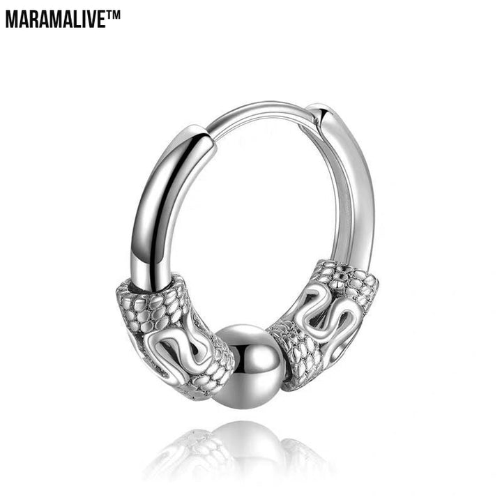 Dragon Totem Hoop Earrings - Men