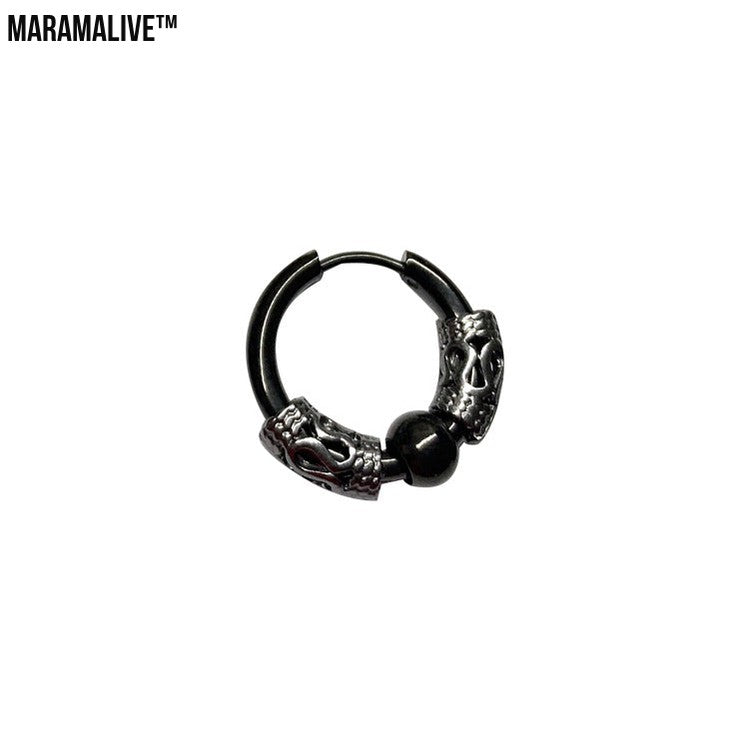 Dragon Totem Hoop Earrings - Men