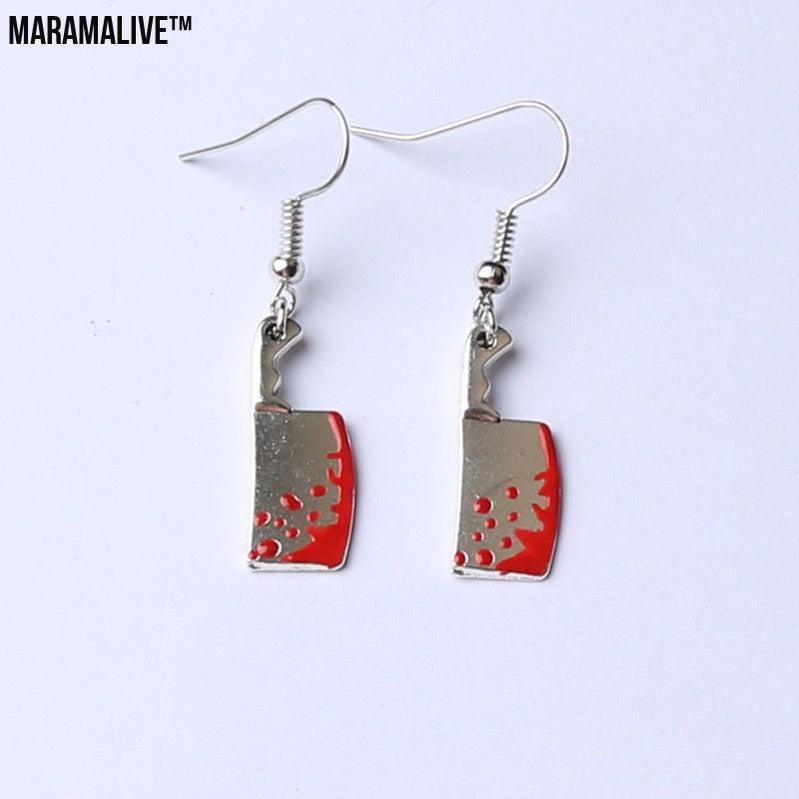 Drop Dead Gorgeous for Halloween Kitchen Knife Earrings