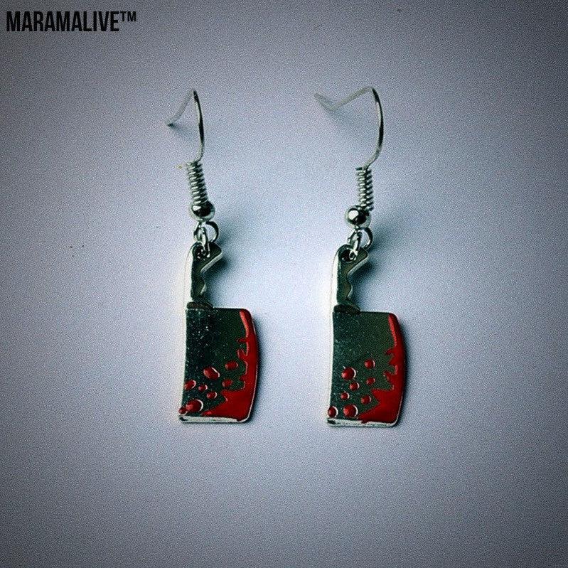 Drop Dead Gorgeous for Halloween Kitchen Knife Earrings