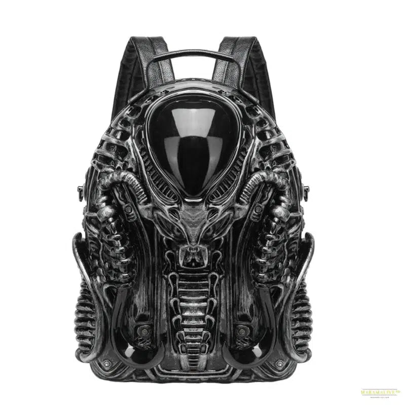 E74B 3D Xenomorph Shaped Backpack for Women Man Halloween Backpack Cool Predalien Handbag Novelty Backpack Casual Daypacks