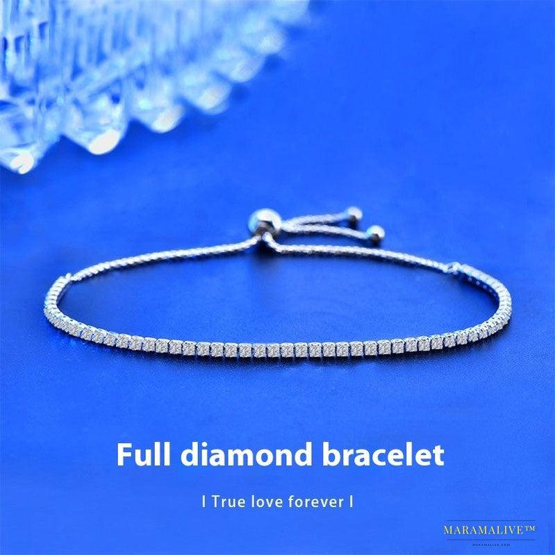 Eco-Friendly Moissanite Sterling Silver Bracelet – A Luxuriant Touch of Sustainable Fine Jewelry