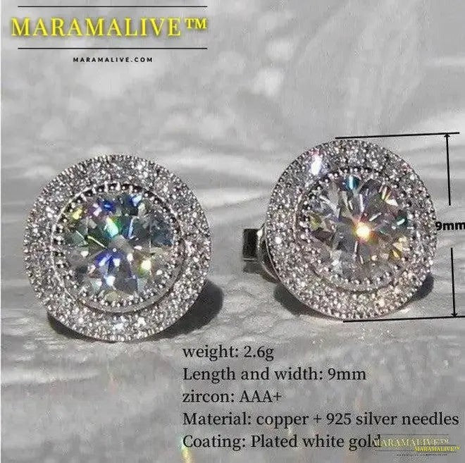 Eco-Luxe Moissanite Ear Studs - Uniquely Crafted Designer Jewelry