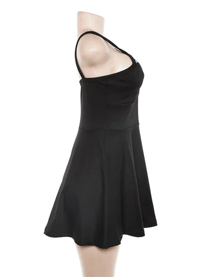 Edgy Gothic Punk Strappy Dress for Alternative Style