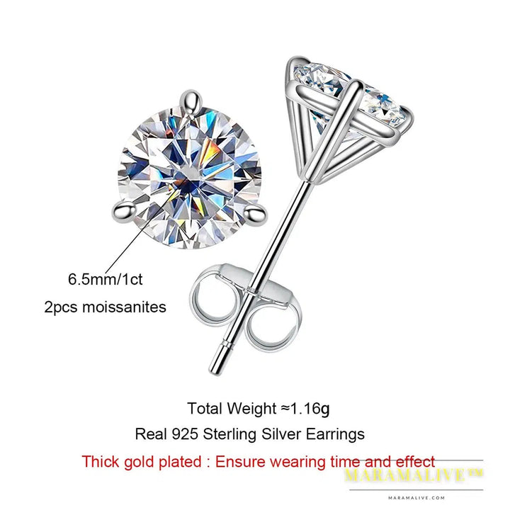 Elegant Classic Moissanite Studs: Timeless Earrings