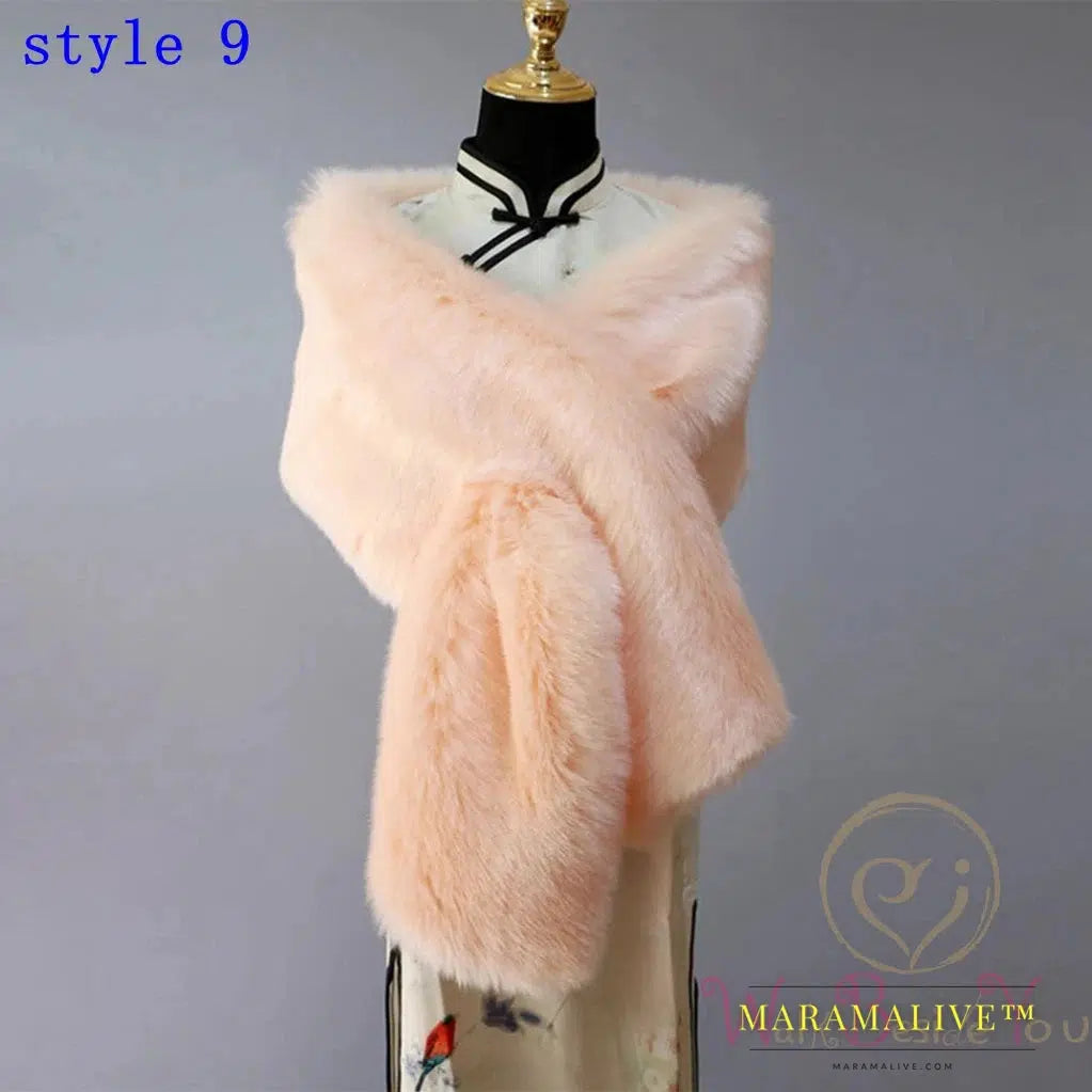 Elegant Faux Fur Capelet for Your Special Day