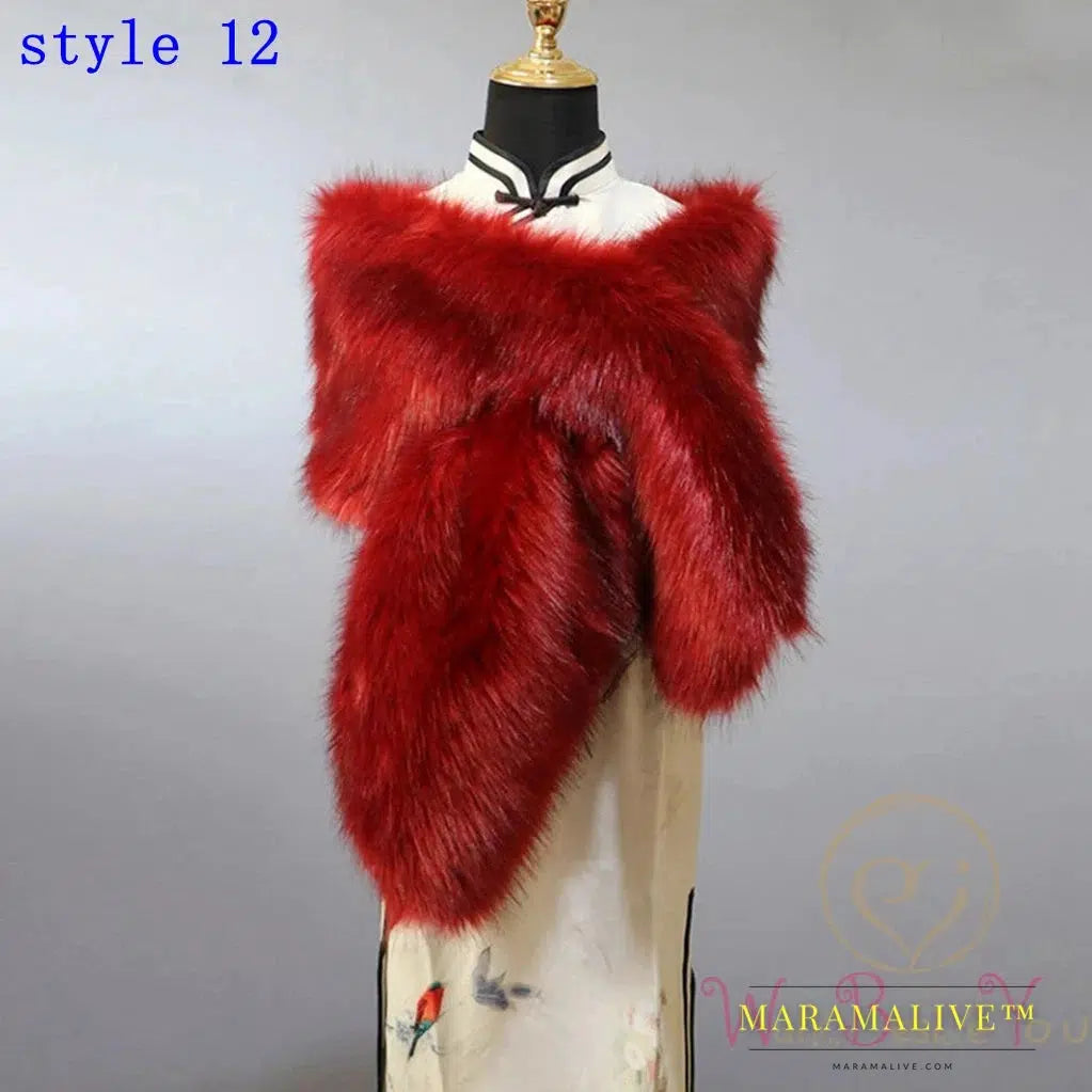 Elegant Faux Fur Capelet for Your Special Day